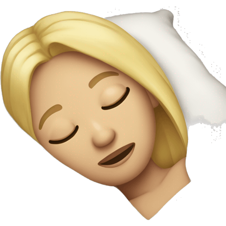 Mujer rubia dormida  emoji