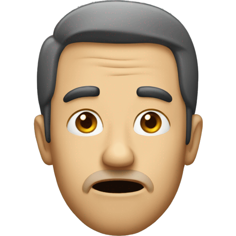 A confused man emoji