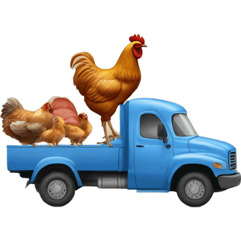 truck with poultry in the back emoji