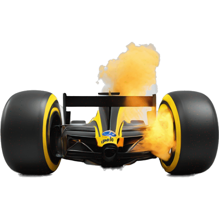 burnout F1 Wheel in smoke emoji