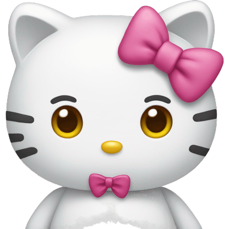 Hello kitty with pink bow emoji