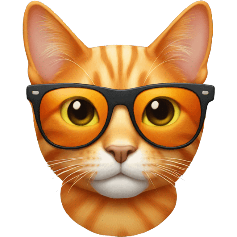 Orange Cat with sunglasses emoji