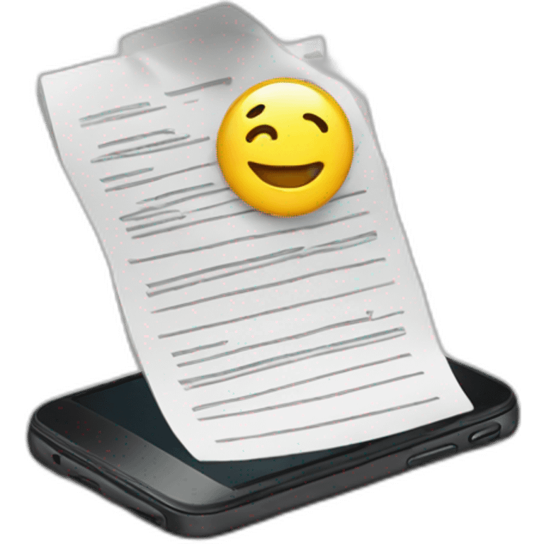 contract on smartphone emoji