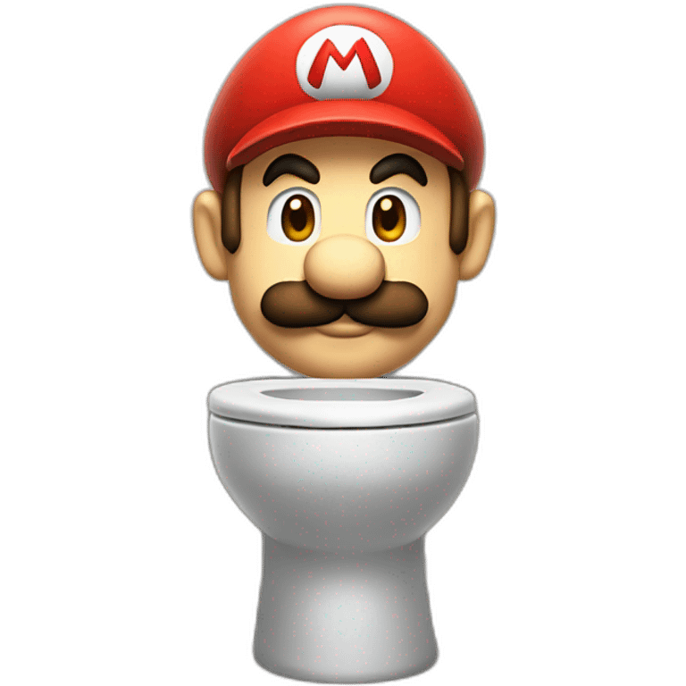 Mario on the toilette emoji