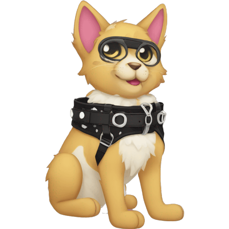 Anthro Punk Fursona Collar Harness emoji