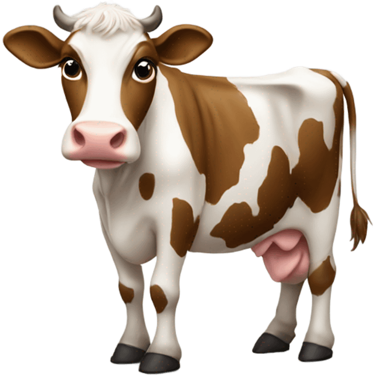 Cow wearing boots emoji