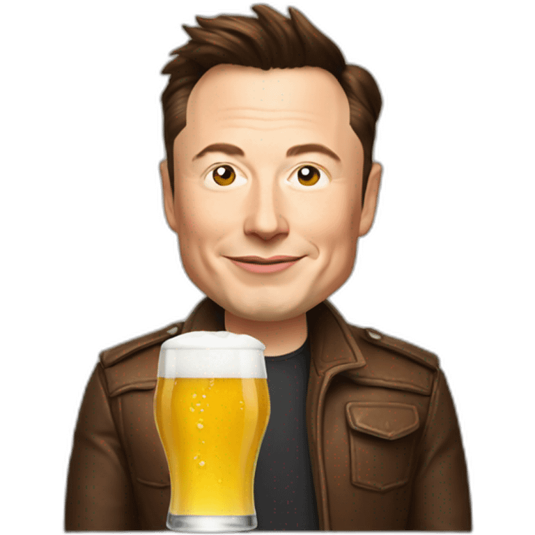 Elon musk-drink-beer emoji