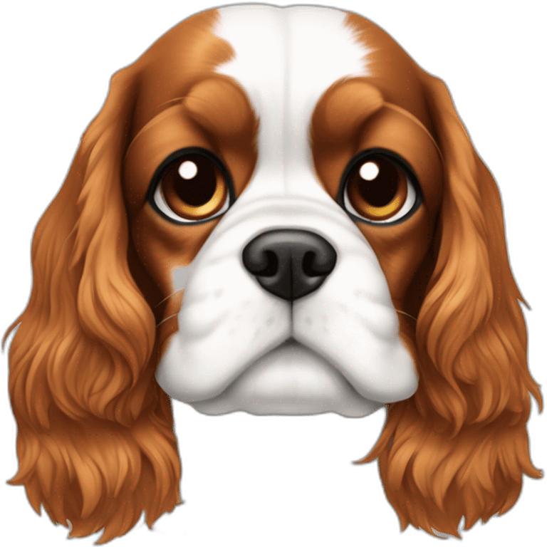 cavalier king charle noir et blanc emoji