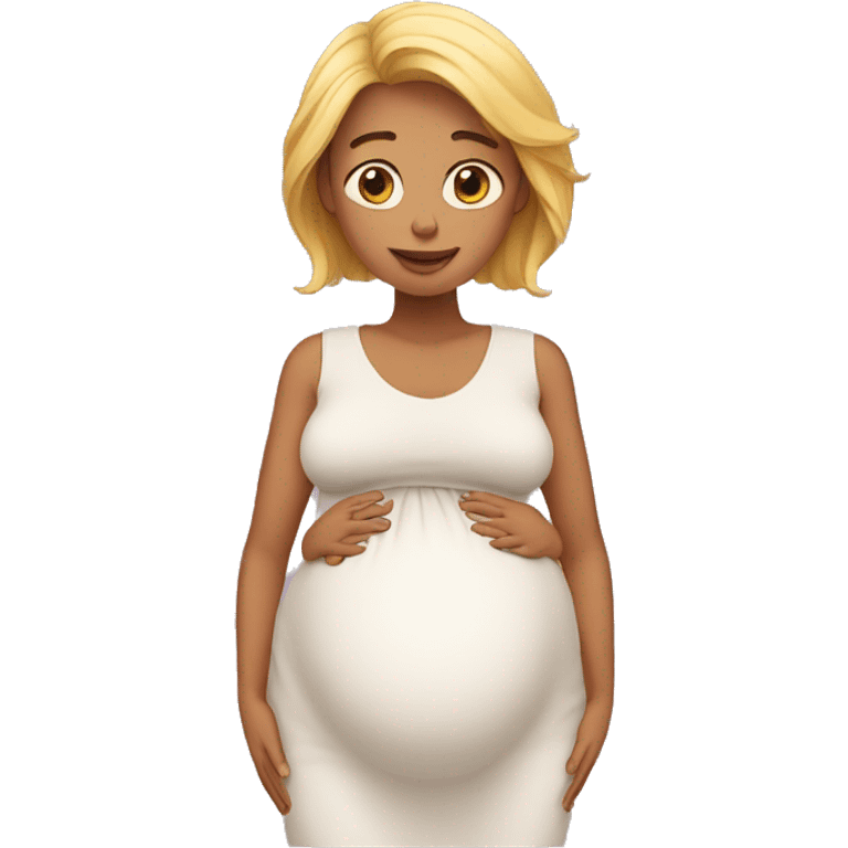 pregnant woman showing don't with her hands\ emoji