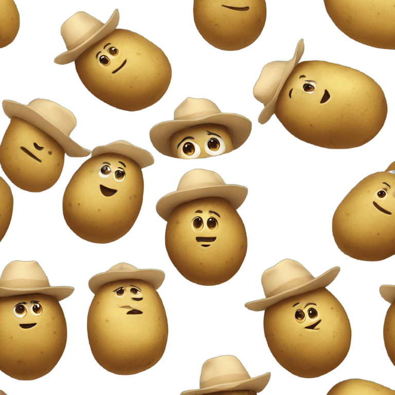 Potato with hat emoji