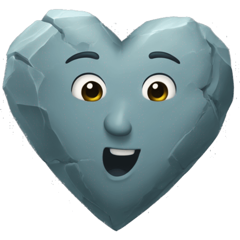 Corazón de piedra cincelad emoji