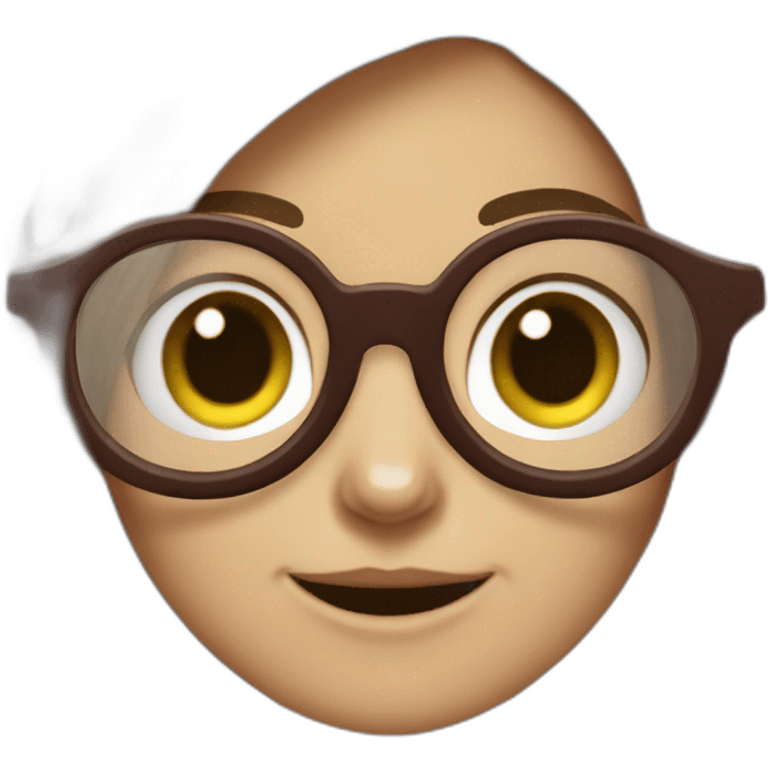 nerd sloth girl emoji