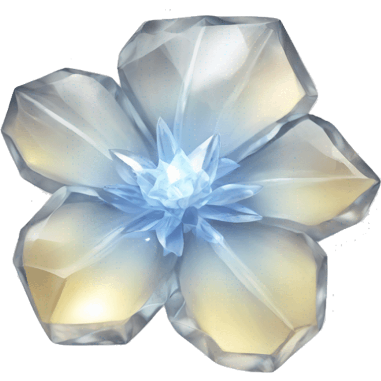 Clear flower crystal emoji