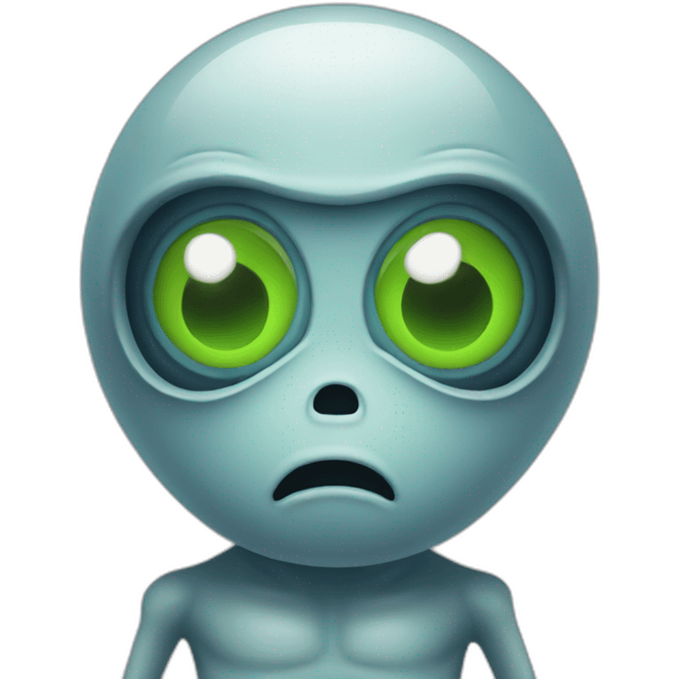 an alien confused emoji