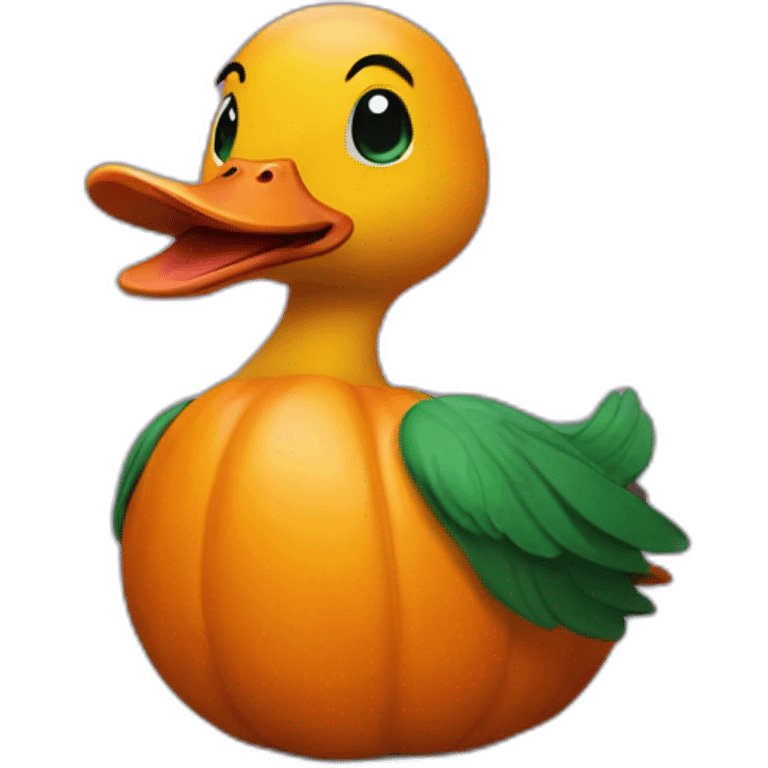 Duck pumpkin emoji