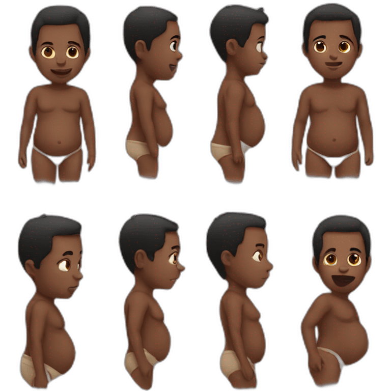 Black man pregnant emoji