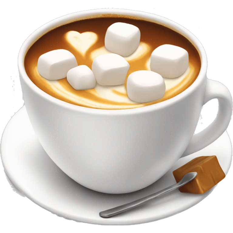 Coffee with caramel and marshmallows  emoji