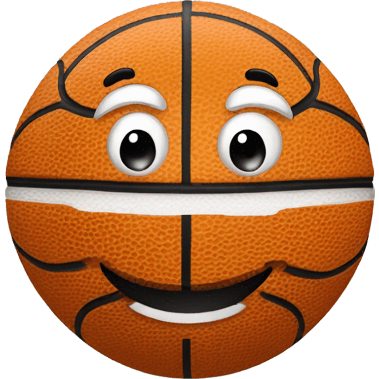 Basket ball smiling emoji