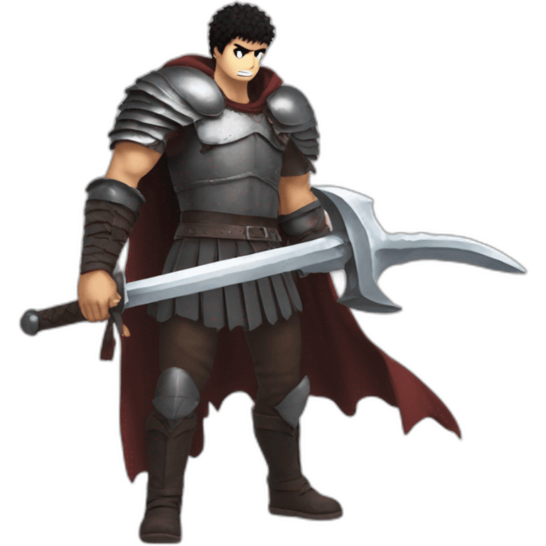 angry berserk guts carrying a huge sword on his shoulder emoji