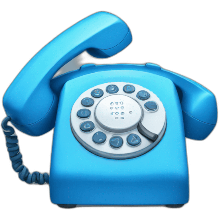 blue phone emoji