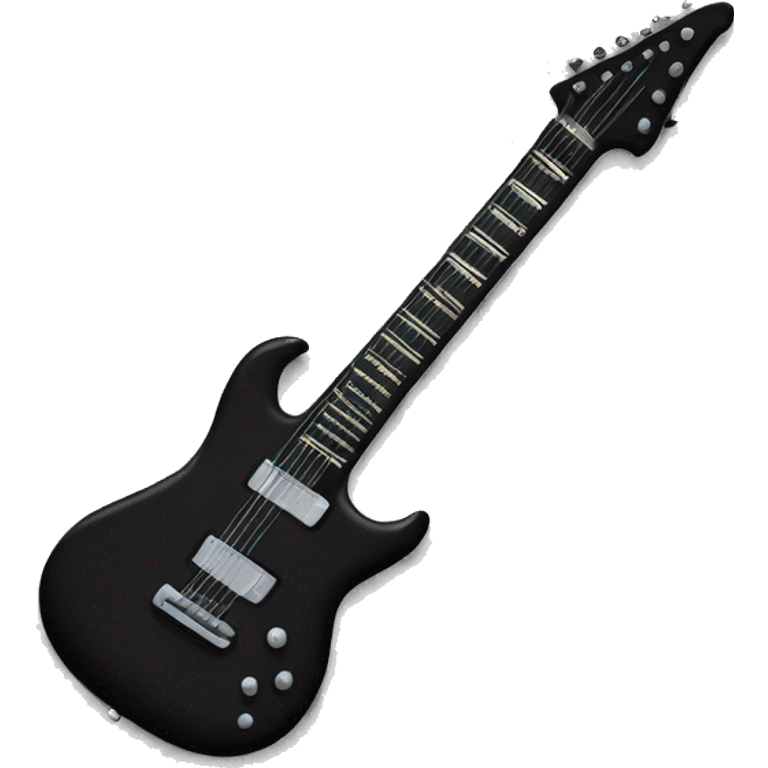 Black metal electric guitar emoji