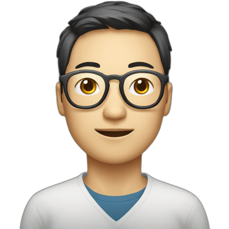 Korean web developer with glasses emoji