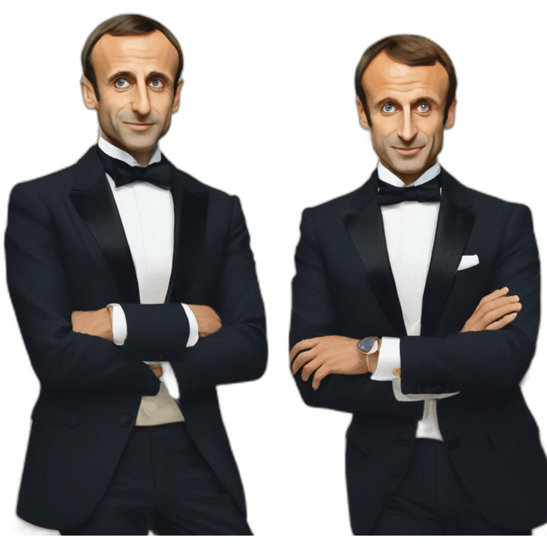 Eric Zemmour and Emmanuel Macron in style of sorolla emoji