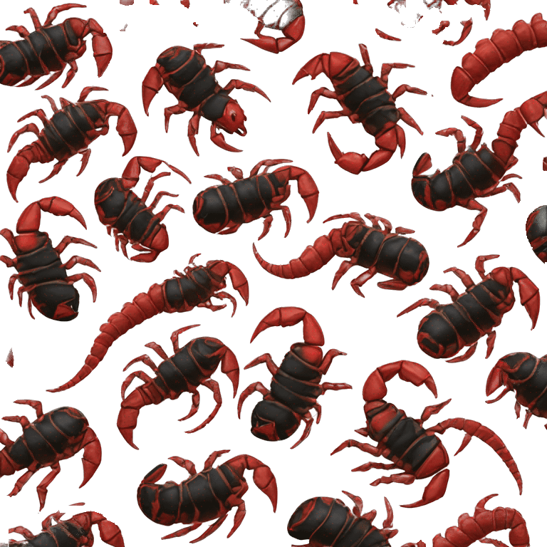 Scorpion preto red emoji