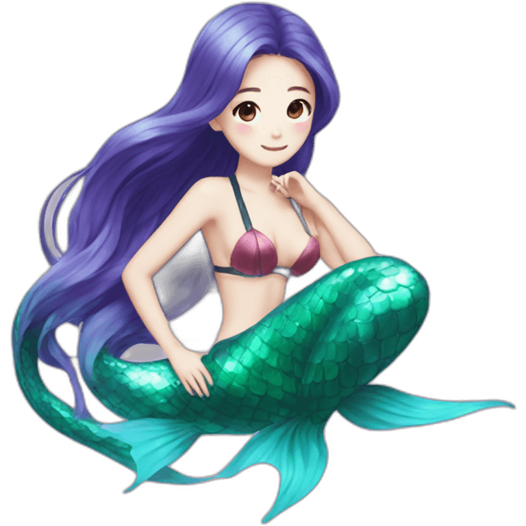 Jisoo from blackpink as a mermaid emoji