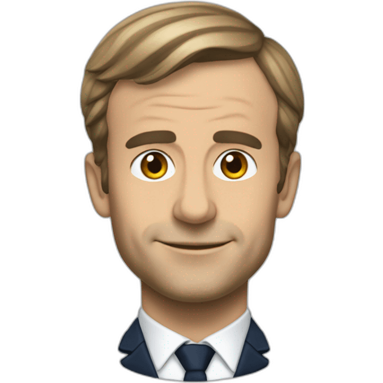 Macron embrasse marine Lepeine emoji