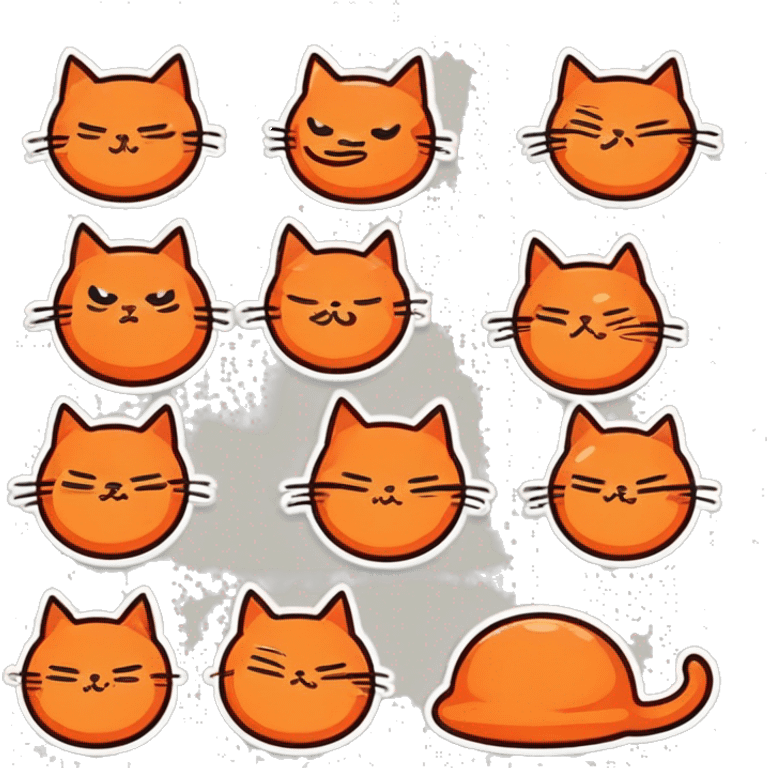 An orange blob cat with star trek theme emoji