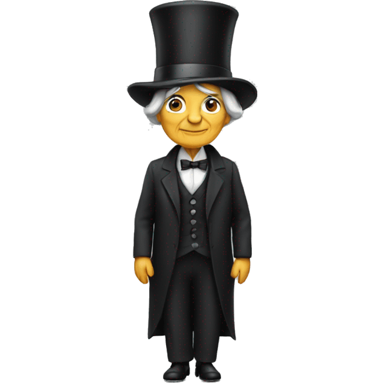 old woman in a top hat full body emoji