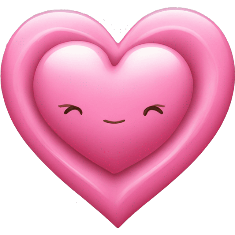 Pink heart with cupid bow emoji