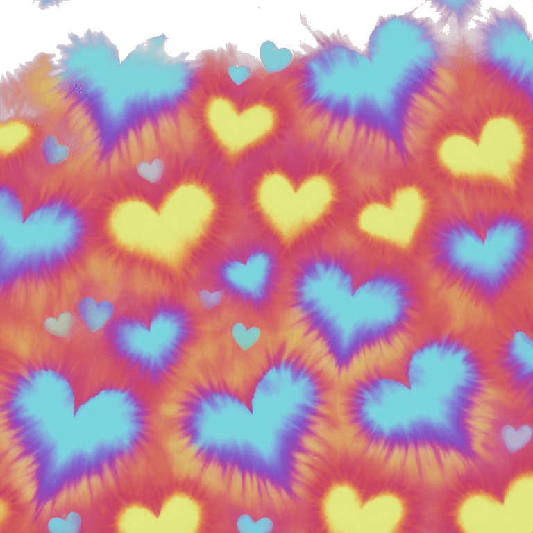 Tie dye heart single  emoji