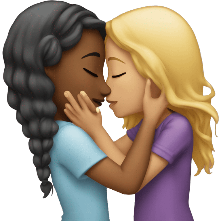 Girl kissing girl emoji