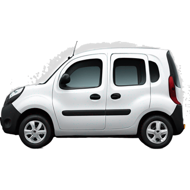 White Kangoo utility car without windows in the back emoji