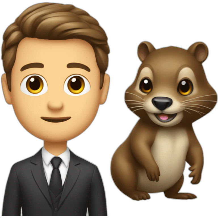 Zelensky with beaver emoji