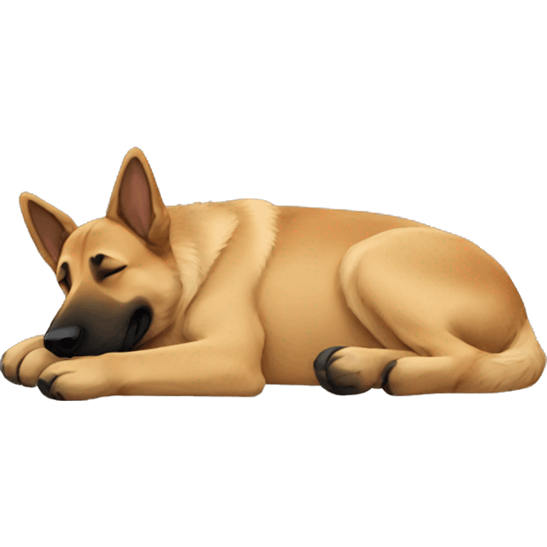 sleeping german sheperd emoji