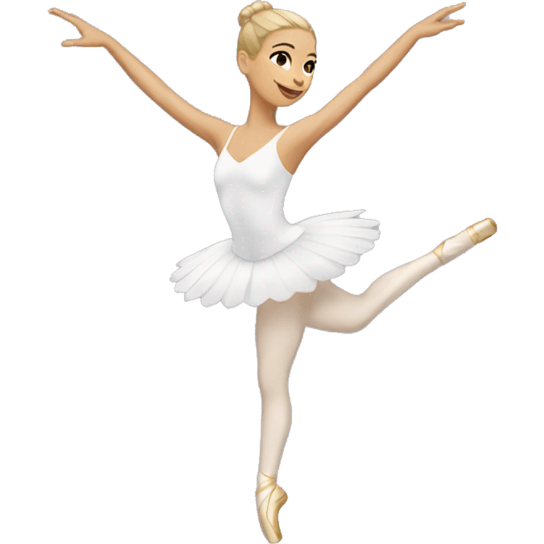 Make a swan ballet dancer  emoji