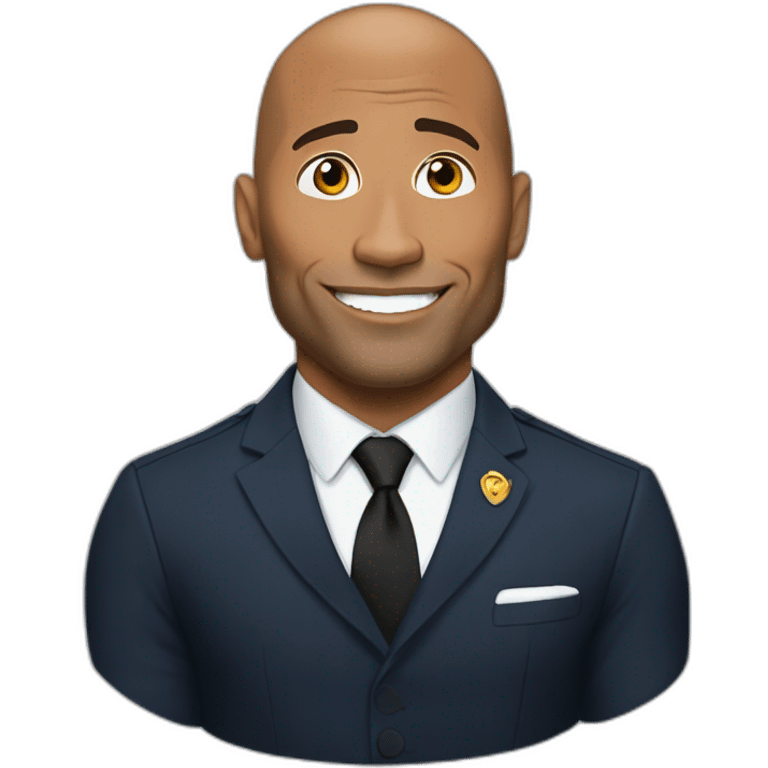 macron avec Dwayne Johnson emoji