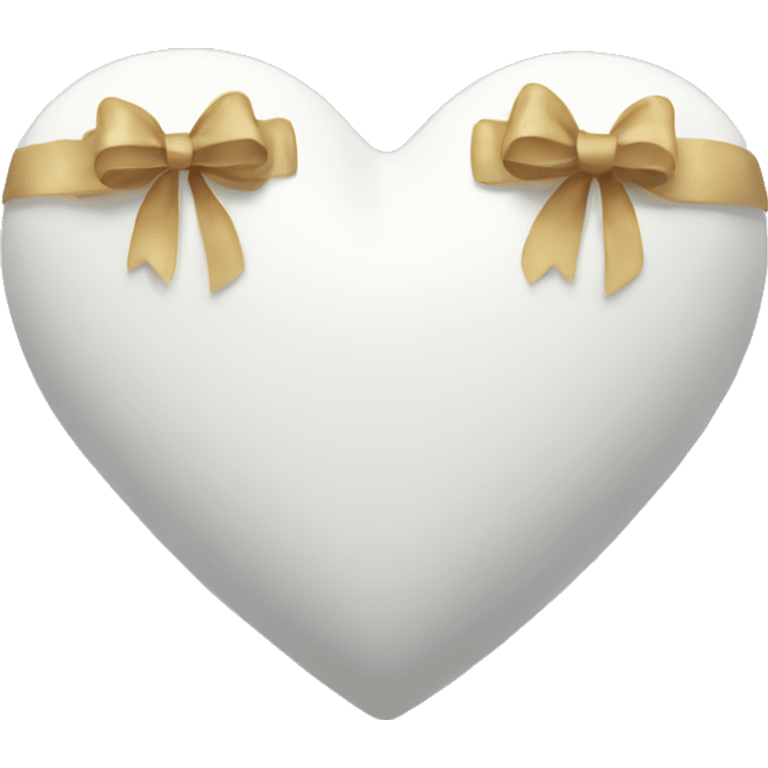 white heart with bow emoji