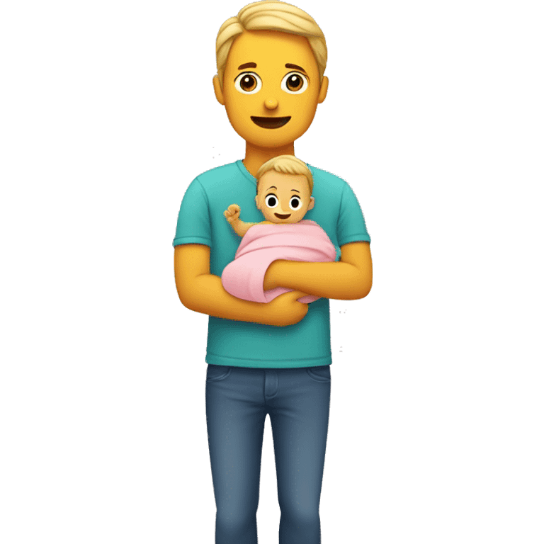 Man with Baby in arm emoji