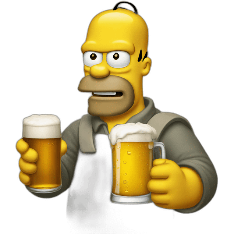 Homer qui boit une bière emoji