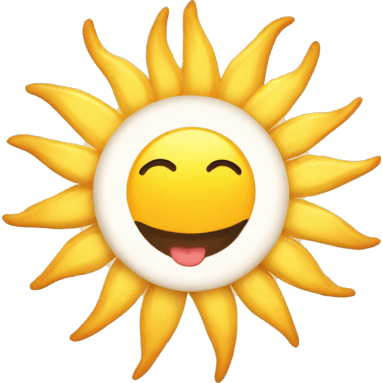 A rising sun that is happy to be on the sunny side emoji