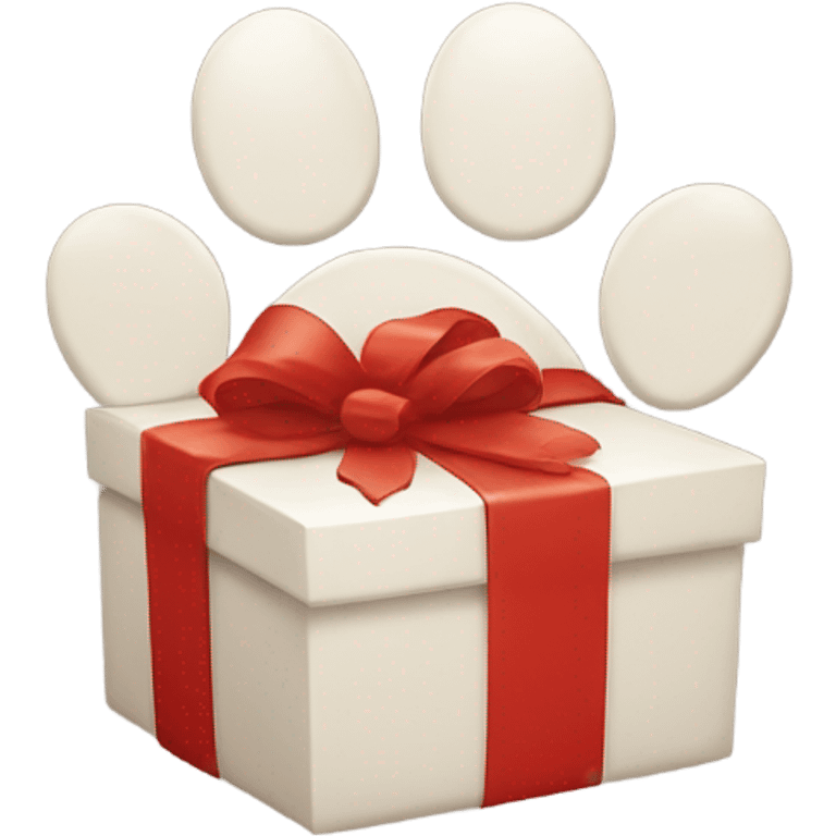 Paw print present emoji