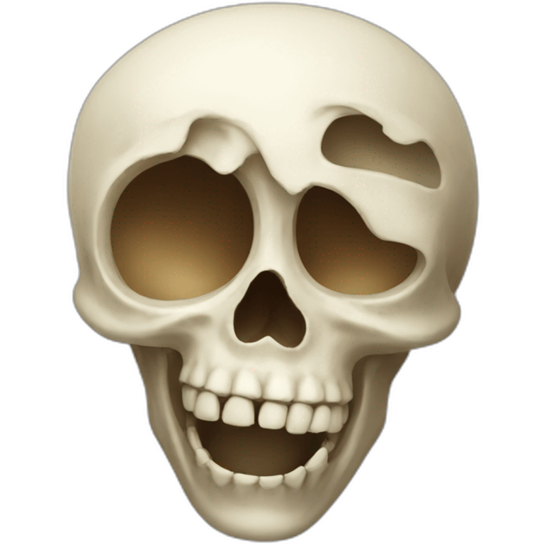 Skull with open mouth (surprised) emoji