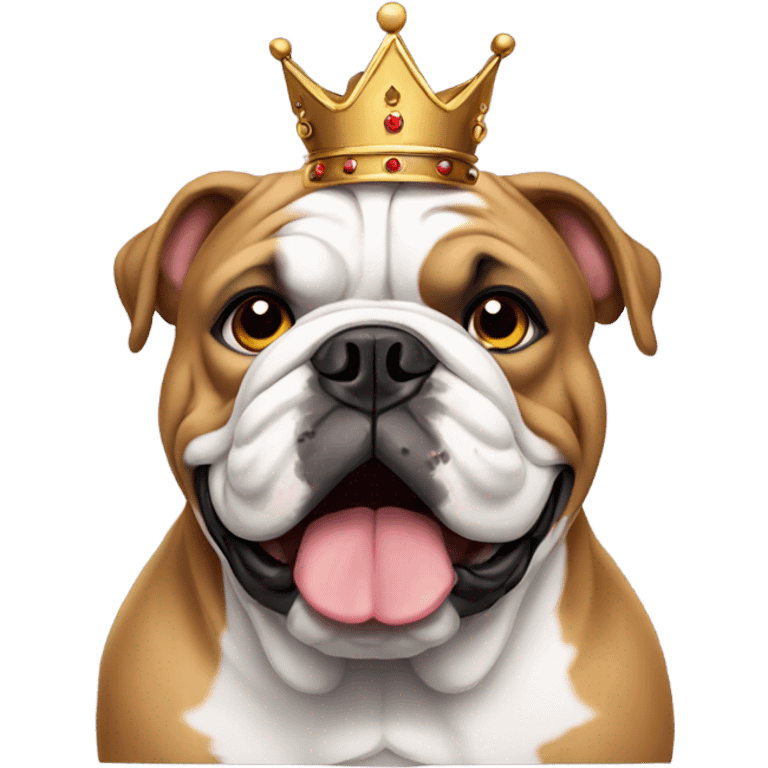 English bulldog with a crown emoji