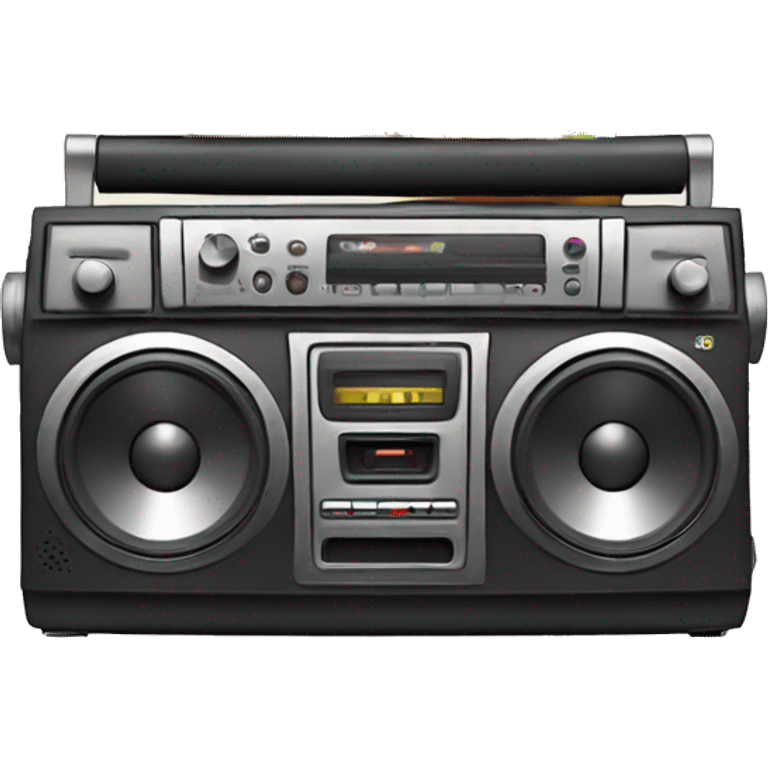 Boombox with a party hat emoji