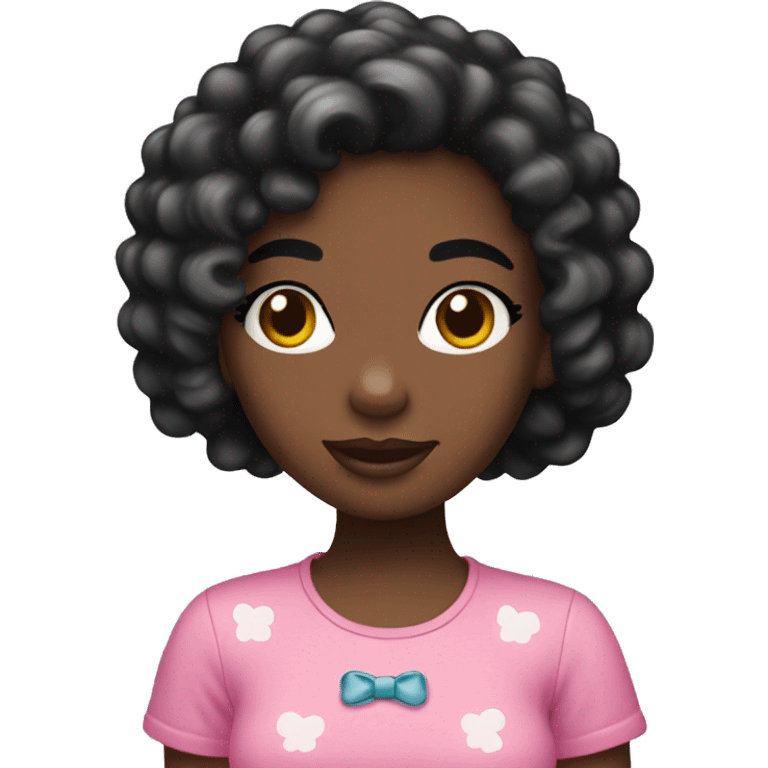 A black hello kitty  girl emoji