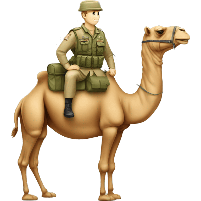 Camel in the army emoji